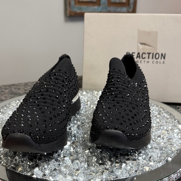 Kenneth Cole Reaction Cameron Jewel Black Slip-On jogger sneakers NEW 7.5 main image 6